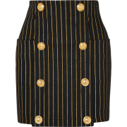 Balmain striped black denim mini skirt - Krila - $1,250.00  ~ 1,073.61€