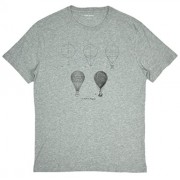 Banana Republic Men's Hot Air Balloon Diagram Graphic T-Shirt Heather Grey Medium - Shirts - $26.99 