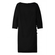 Banana Republic Side Button Boat Neck Shift Dress - Black - sukienki - £75.00  ~ 84.76€