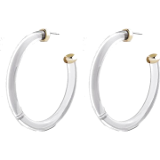 BaubleBar Leia Lucite Hoop Earrings - Earrings - 
