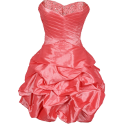 Beaded Taffeta Party Mini Bubble Dress Prom Holiday Coral - Dresses - $99.99 
