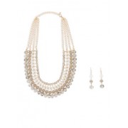 Beaded Collar Necklace with Earrings - Earrings - $9.99 