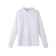 Beautifulfashionlife Women`s Cotton White Long Sleeve Shirts with Pocket - Camisas - $33.69  ~ 28.94€