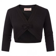 Belle Poque 3/4 Sleeve V-Neck Bow-Knot Cropped Shrug Bolero BP740 - Košulje - kratke - $7.99  ~ 50,76kn