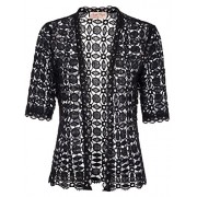 Belle Poque Women's Lace Shrug Cardigan Half Sleeve Open Front Crochet Bolero Jacket - Košulje - kratke - $15.99  ~ 101,58kn