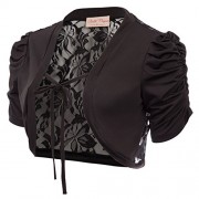 Belle Poque Women's Short Sleeve Shrug Lace Open Front Cardigan Cropped Bolero Jacket S-XXL - Košulje - kratke - $12.99  ~ 82,52kn