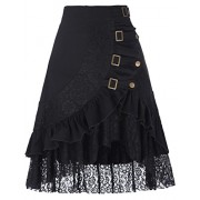 Belle Poque Women's Steampunk Gothic Vintage Victorian Gypsy Hippie Lace Party Skirt BP000205 - Accessories - $20.99 