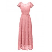 BeryLove Women's Long Floral Lace Maxi Wedding Dress Party Evening Bridesmaid Dress - Платья - $43.99  ~ 37.78€