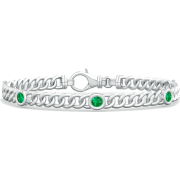 Emerald Chain Link Bracelet - Pulseras - $679.00  ~ 583.18€