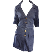 Biba Denim Nautical 1970s dress - Jeans - 