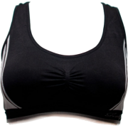 Black Grey Seamless Racer back Sports Bra Cups Included - Donje rublje - $8.95  ~ 56,86kn