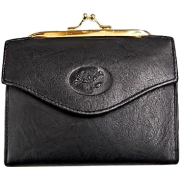 Black Leather French Purse W/ Accordion Card Case - Torbe z zaponko - $24.99  ~ 21.46€