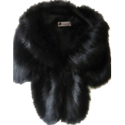 Black Fur Cape - Schals - 