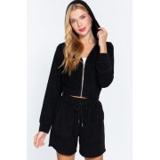 Black Hoodie Terry Towelling Jacket - Куртки и пальто - $27.50  ~ 23.62€