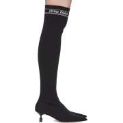 Black Over-The-Knee Sock Boots - Čizme - $990.00  ~ 6.289,05kn