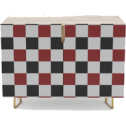 Black White Red Checker Credenza - Furniture - $649.00 