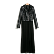 Black chiffon jacket - Куртки и пальто - 