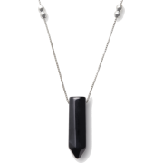 Black gem necklace - Ogrlice - 