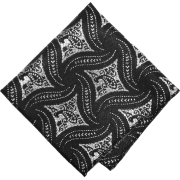 Black paisley pocket square - Tie - 