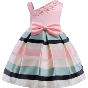 Block Stripes One Shoulder Dress - Haljine - $19.99  ~ 17.17€