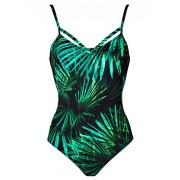Blooming Jelly Women's One Piece Criss Cross Backless Tummy Control Monokini Swimsuit - Swimsuit - $20.99 