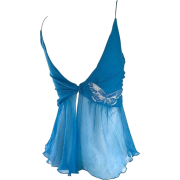 Blue Butterfly Top - Majice bez rukava - 