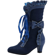 Blue Velvet Boot - Boots - $38.86  ~ £29.53