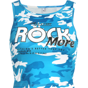 Blue camouflage letter vest - Košulje - kratke - $17.99  ~ 114,28kn