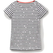 Boden pink foil spot Short Sleeve Breton - T恤 - 