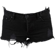 Black Denim Cut-off - Shorts - 