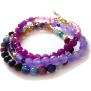 Bracelets with agate gemstones - Armbänder - $23.00  ~ 19.75€