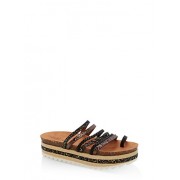 Braided Glitter Strappy Platform Sandals - Sandalen - $19.99  ~ 17.17€