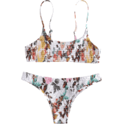 Bralette Floral Smocked Bikini - Kostiumy kąpielowe - 