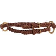 Brown braided leather bel - Paski - 