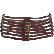Brown leather belt - Belt - 