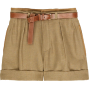 High-waisted linen shorts - Calções - 