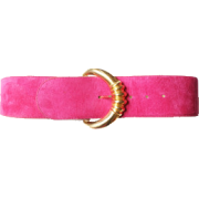 Pink Suede Belt - Paski - 