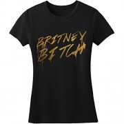 Britney Spears Bitch Text Tee Girls Jr Black - Shirts - $36.49 