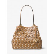 Brooklyn Large Leather And Canvas Tote - Hand bag - $598.00 