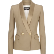 Brown Balmain Crepe Tuxedo Jacket - Jakne in plašči - 