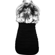 Brush Stroke Floral Satin Sleeveless Blouse Top With Crystals Junior Plus Size White/Black - Dresses - $22.99 