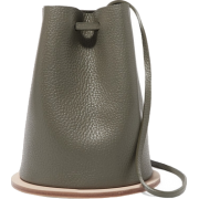 Building Block Leather Bucket Bag - Borsette - 