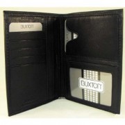 Buxton Black Leather Passport Wallet - Wallets - $24.99 