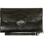 Buxton Stella Croco Framed Strap Clutch Black - Clutch bags - $29.45 