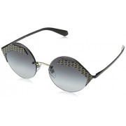 Bvlgari BV6089 20288G Matte Black/Pale Gold BV6089 Round Sunglasses Lens Catego - Eyewear - 