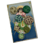 C1930s  Celluloid coat button card - Items - 