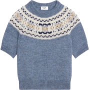 CELINE shortsleeve fair isle jumper - Pullovers - 