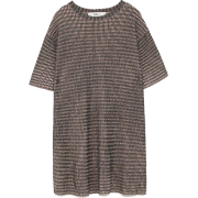 CHECKED-TEXTURE WEAVE KNIT T-SHIRT - T-shirts - £9.99 