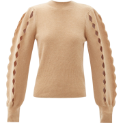 CHLOÉ Scalloped-edge cutout wool-blend s - Jerseys - 