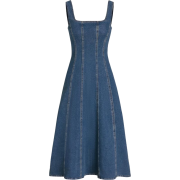 CIDER Denim Ruffle Cami Maxi Dress - Traperice - 